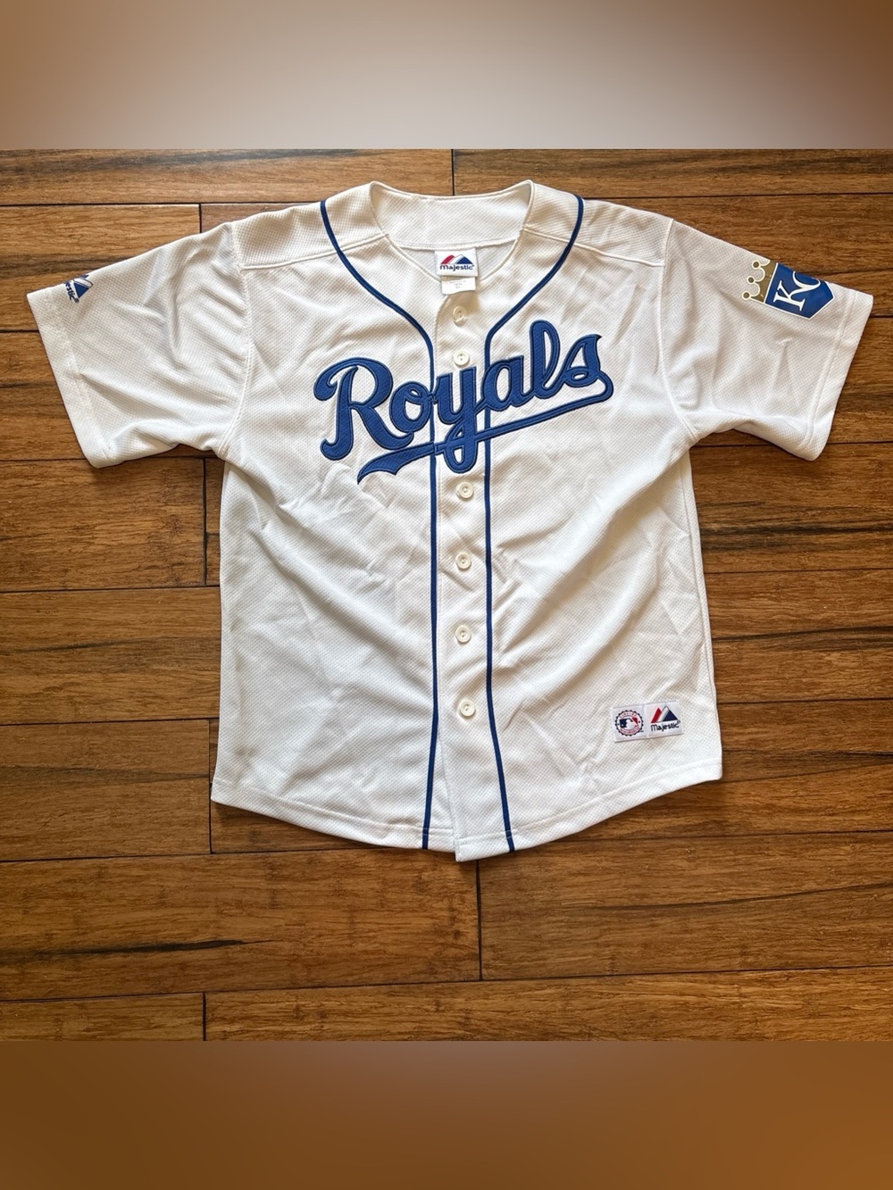 Majestic Youth Kid #4 Alex Gordon Kansas City Royals Baseball Jersey Sz 10/12 - Picture 2 of 9